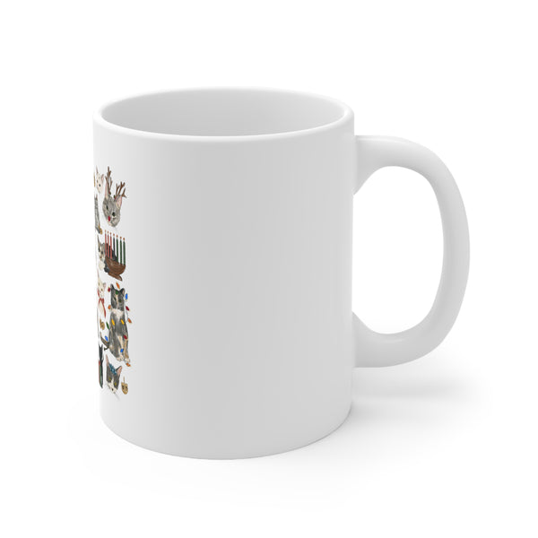 Tabby Trail Holiday Ceramic Mug 11oz