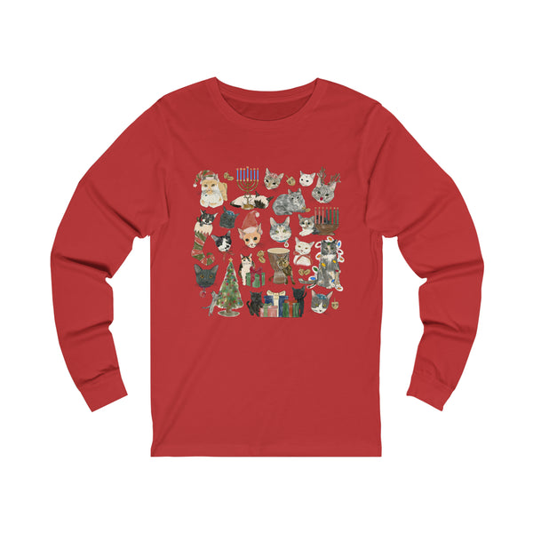 Tabby Trail Holiday Unisex Jersey Long Sleeve Tee