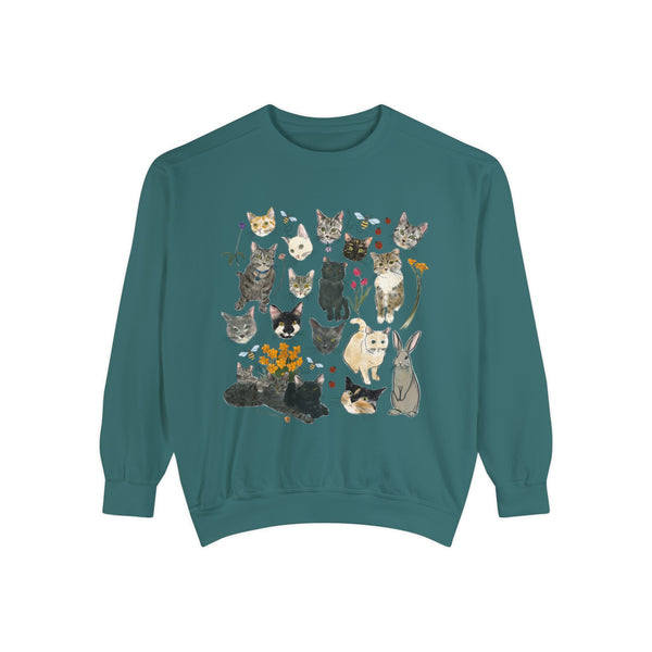 Spring Tabby Trail Unisex Garment-Dyed Sweatshirt