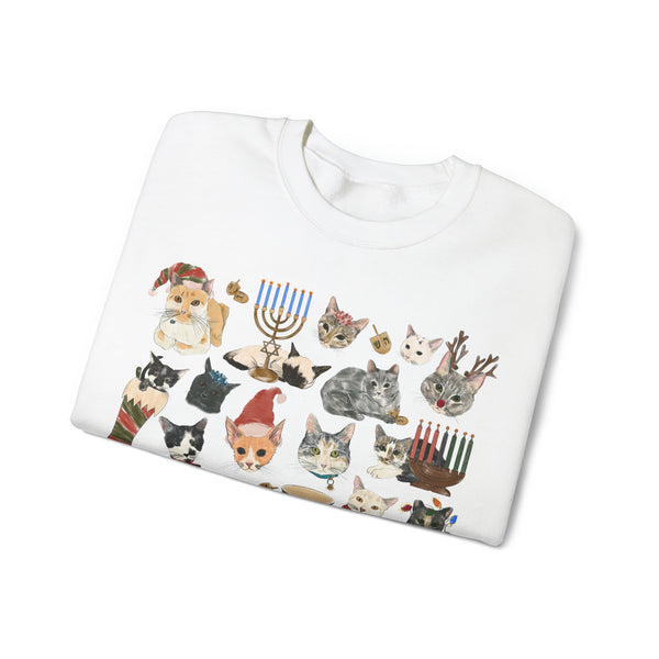 Tabby Trail Holiday Crewneck Sweatshirt