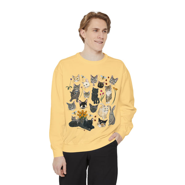 Spring Tabby Trail Unisex Garment-Dyed Sweatshirt