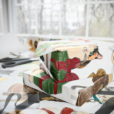 Tabby Trail Holiday Wrapping Papers