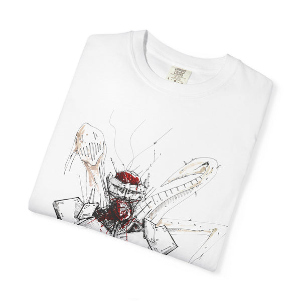MaxxTEST - Mecha Samurai Sketch Tee — Anime Robot Graphic T-Shirt