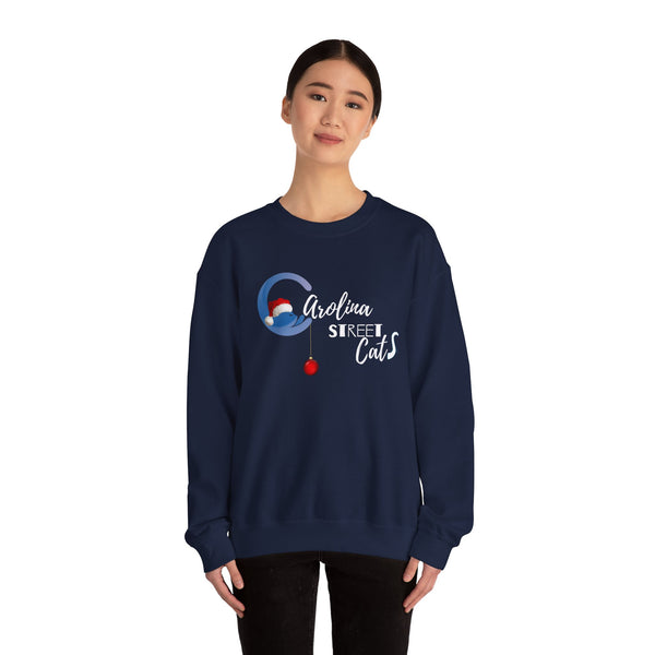 Happy Holidays Carolina Street Cats Crewneck Sweater