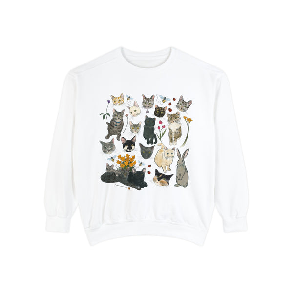 Spring Tabby Trail Unisex Garment-Dyed Sweatshirt