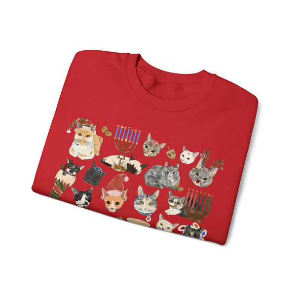 Tabby Trail Holiday Crewneck Sweatshirt