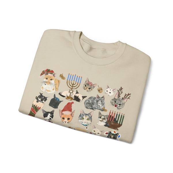 Tabby Trail Holiday Crewneck Sweatshirt