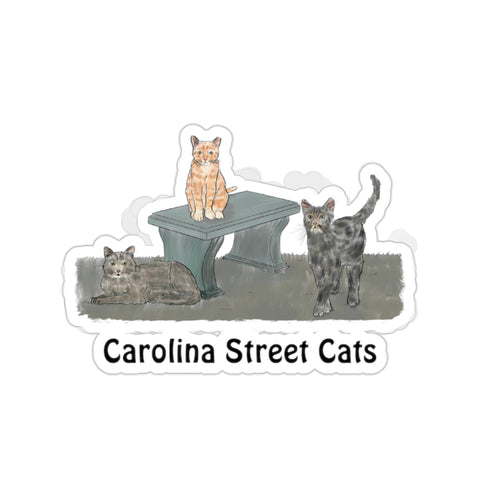 Carolina Street Cats Cut Stickers