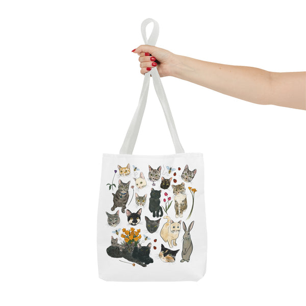 Spring Tabby Trail Canvas Bag