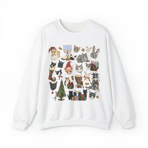 Tabby Trail Holiday Crewneck Sweatshirt