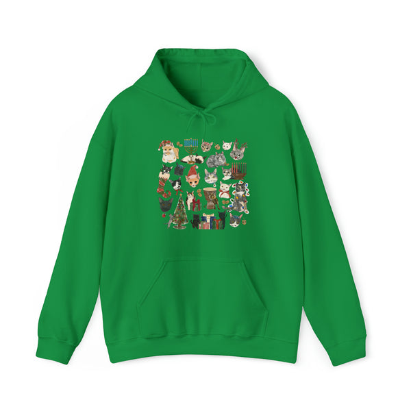 Tabby Trail Holiday Unisex Heavy Blend™ Hooded Sweatshirt