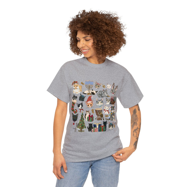 Tabby Trail Holiday Unisex Heavy Cotton Tee