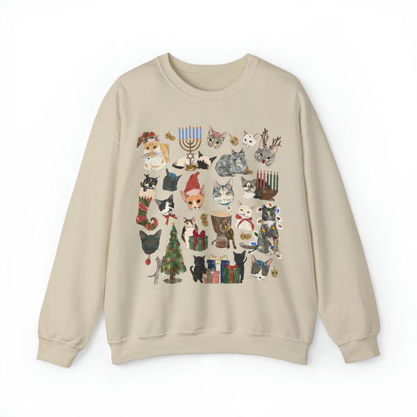 Tabby Trail Holiday Crewneck Sweatshirt