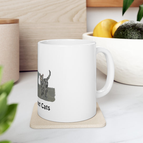 Carolina Street Cats Mug 11oz