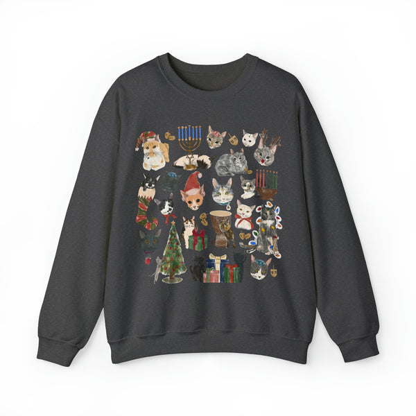 Tabby Trail Holiday Crewneck Sweatshirt