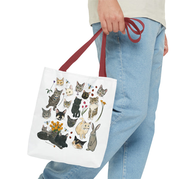 Spring Tabby Trail Canvas Bag