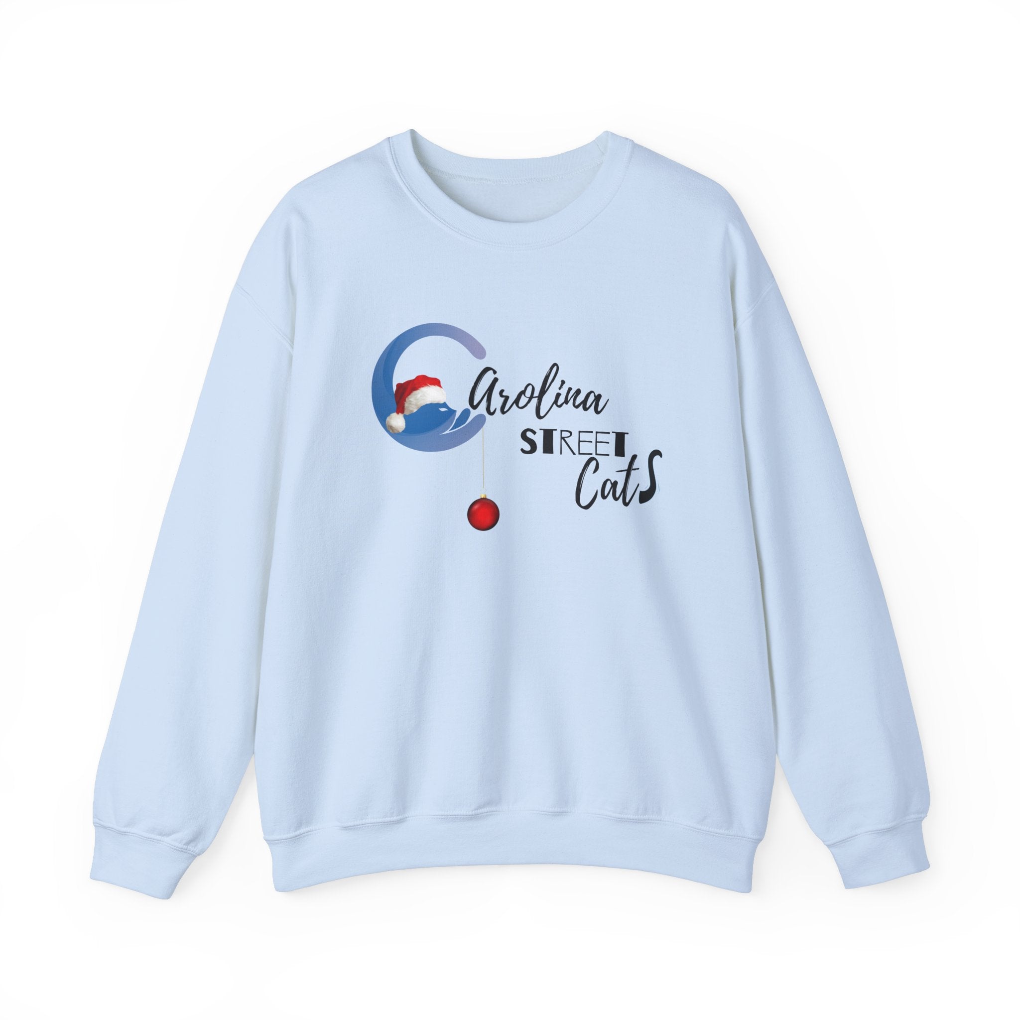 Happy Holidays Carolina Street Cats Crewneck Sweater