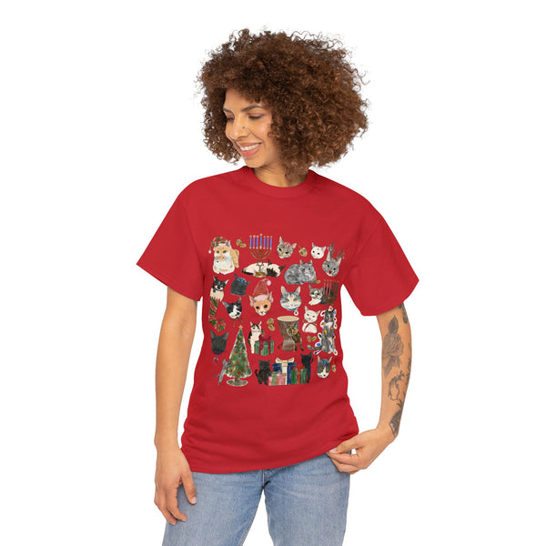 Tabby Trail Holiday Unisex Heavy Cotton Tee