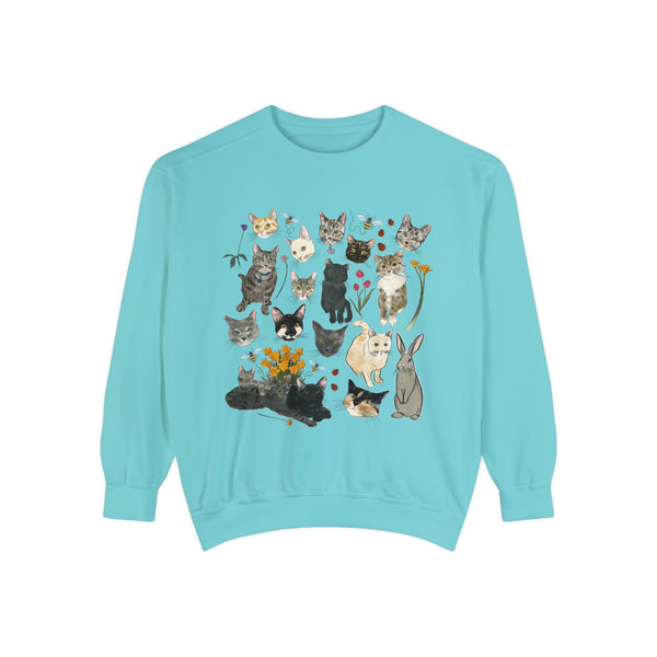 Spring Tabby Trail Unisex Garment-Dyed Sweatshirt