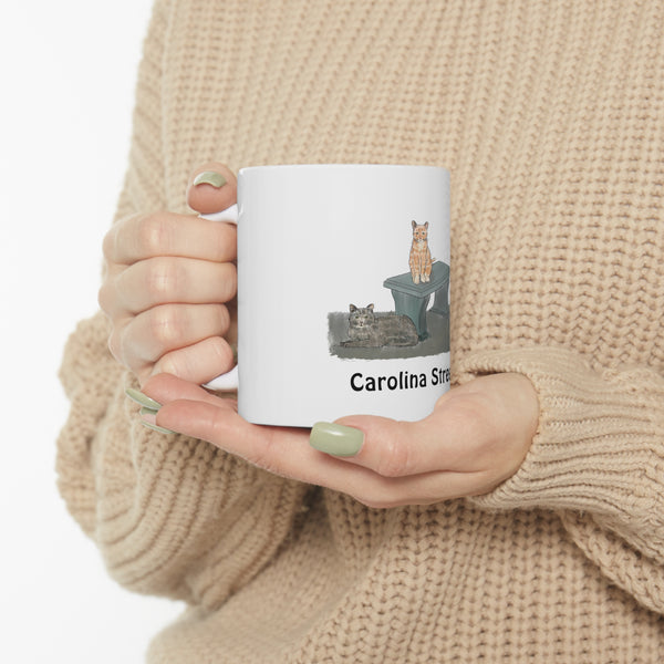 Carolina Street Cats Mug 11oz