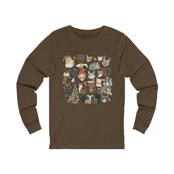 Tabby Trail Holiday Unisex Jersey Long Sleeve Tee