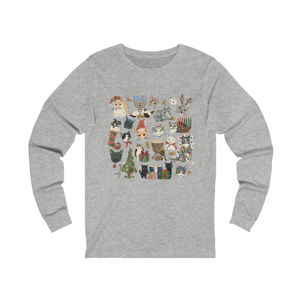 Tabby Trail Holiday Unisex Jersey Long Sleeve Tee