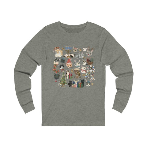 Tabby Trail Holiday Unisex Jersey Long Sleeve Tee