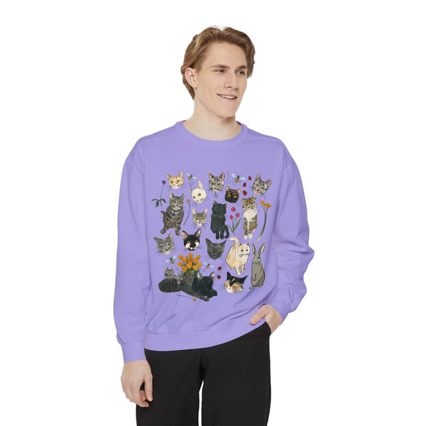 Spring Tabby Trail Unisex Garment-Dyed Sweatshirt