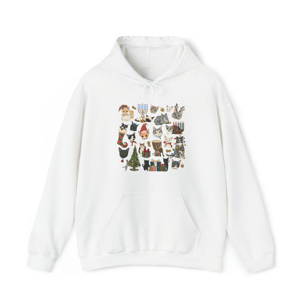 Tabby Trail Holiday Unisex Heavy Blend™ Hooded Sweatshirt