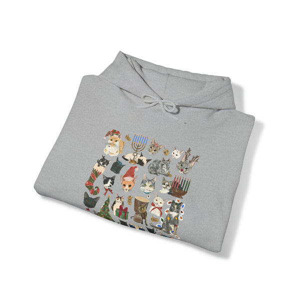 Tabby Trail Holiday Unisex Heavy Blend™ Hooded Sweatshirt