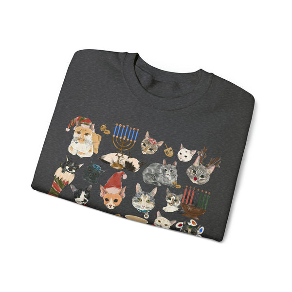 Tabby Trail Holiday Crewneck Sweatshirt