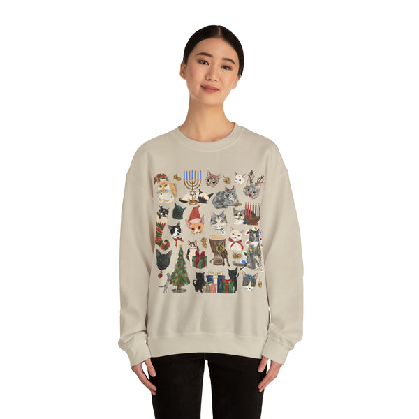 Tabby Trail Holiday Crewneck Sweatshirt