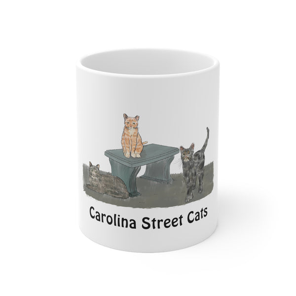 Carolina Street Cats Mug 11oz