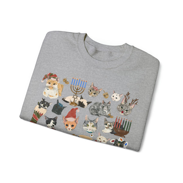 Tabby Trail Holiday Crewneck Sweatshirt