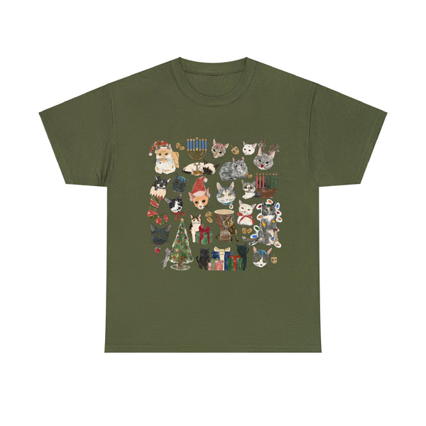 Tabby Trail Holiday Unisex Heavy Cotton Tee