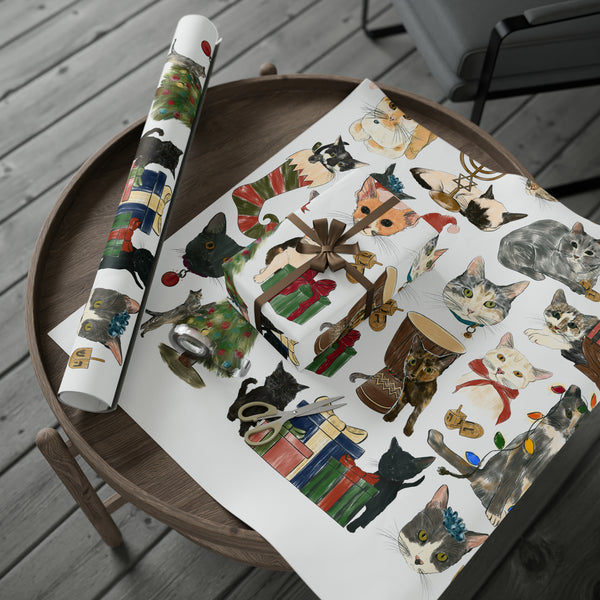 Tabby Trail Holiday Wrapping Papers