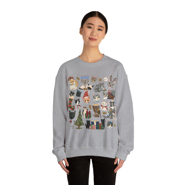 Tabby Trail Holiday Crewneck Sweatshirt