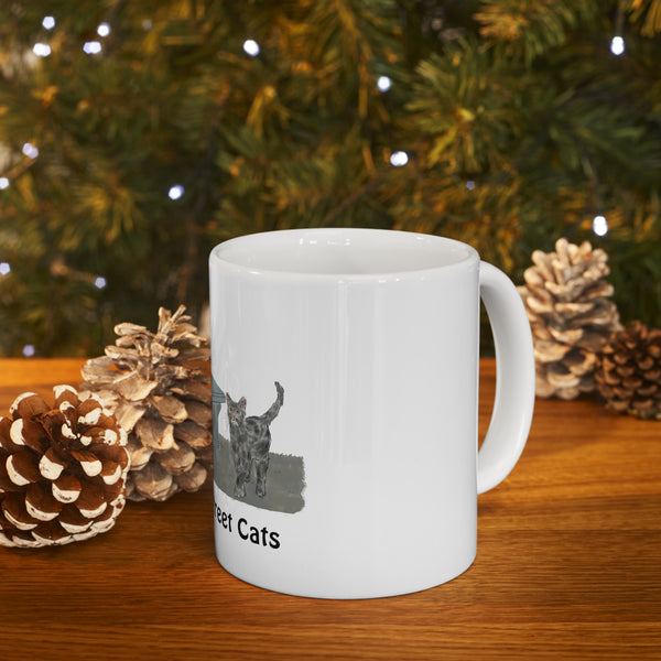 Carolina Street Cats Mug 11oz