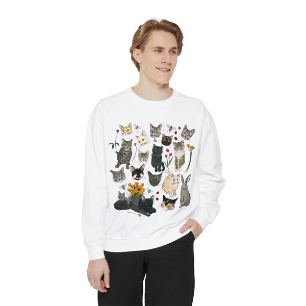 Spring Tabby Trail Unisex Garment-Dyed Sweatshirt