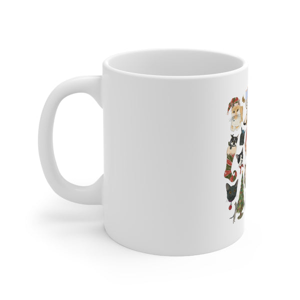 Tabby Trail Holiday Ceramic Mug 11oz