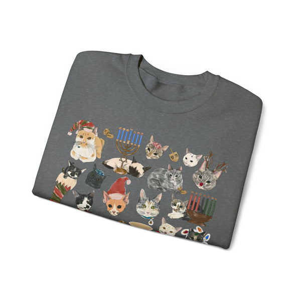 Tabby Trail Holiday Crewneck Sweatshirt