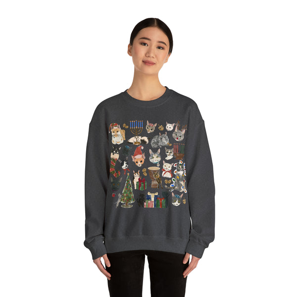 Tabby Trail Holiday Crewneck Sweatshirt